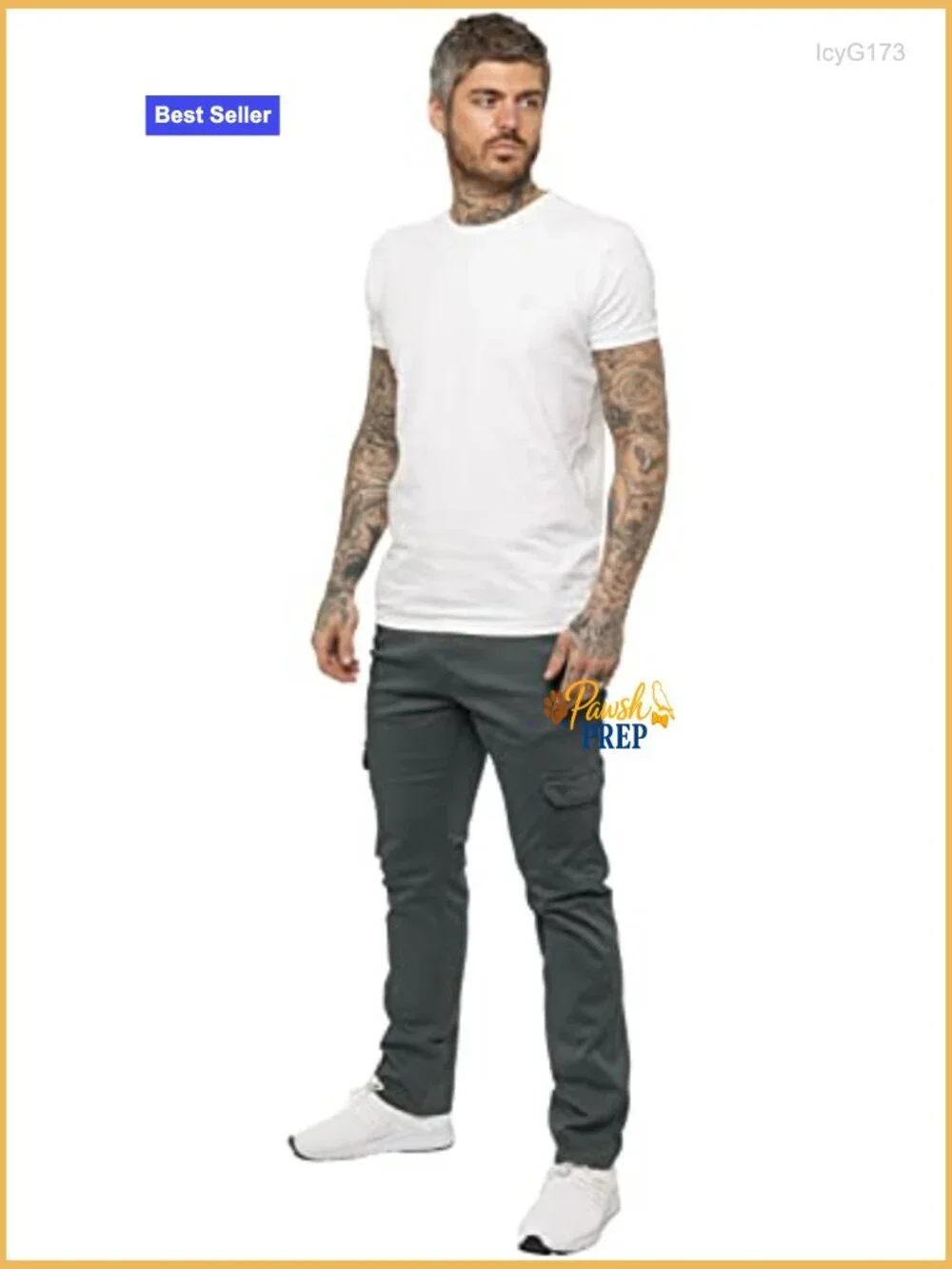 Mens Cargo Combat Trousers Slim Fit Stretch Chinos Cotton Casual